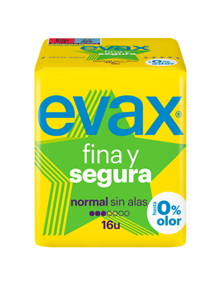 Compresa Evax Fina y Segura Sin Alas Normal