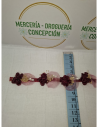 Cinta de raso con flores 3D y secas para decoración artesanal por metros