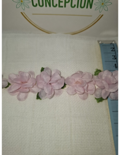 Lazo de raso con flores 3D por metros para decoración artesanal 2