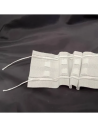 Cinta fruncidora 7,5 cm 2 hilos blanca y beige para cortinas