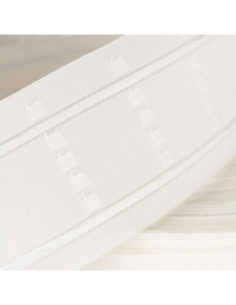 Cinta fruncidora 7,5 cm 2 hilos blanca y beige para cortinas 2