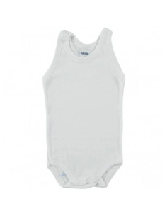 Body bebé tirantes blanco liso