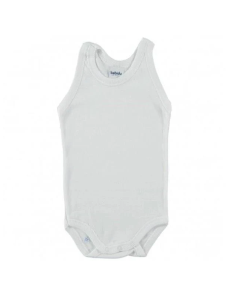 Body bebé tirantes blanco liso