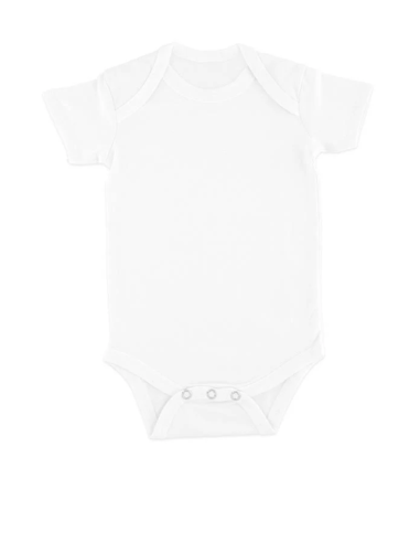 Body bebé manga corta blanco liso